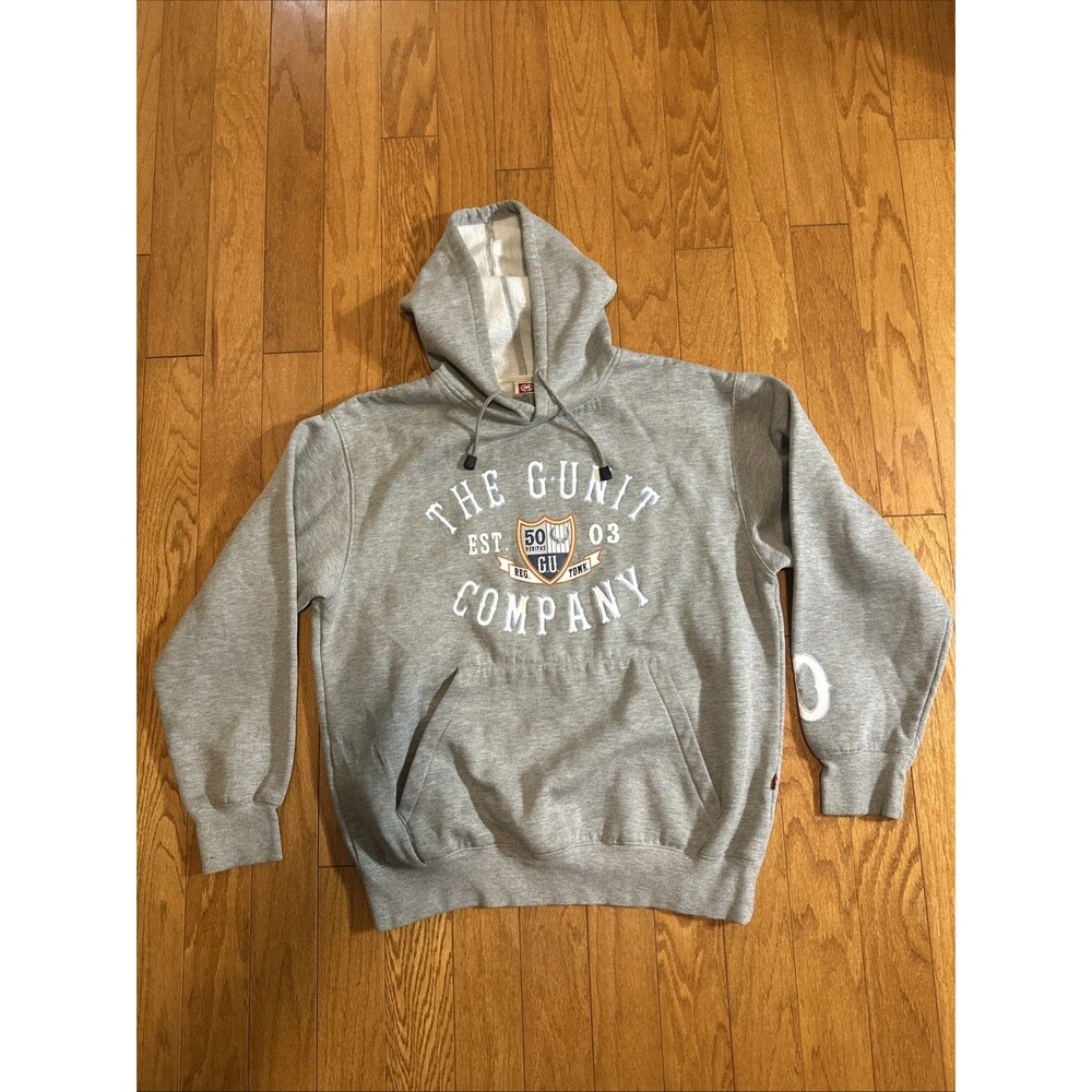 Ecko Unltd Hoodie Grey Rapper 50 Cent Collab Men’s Size XL Y2K